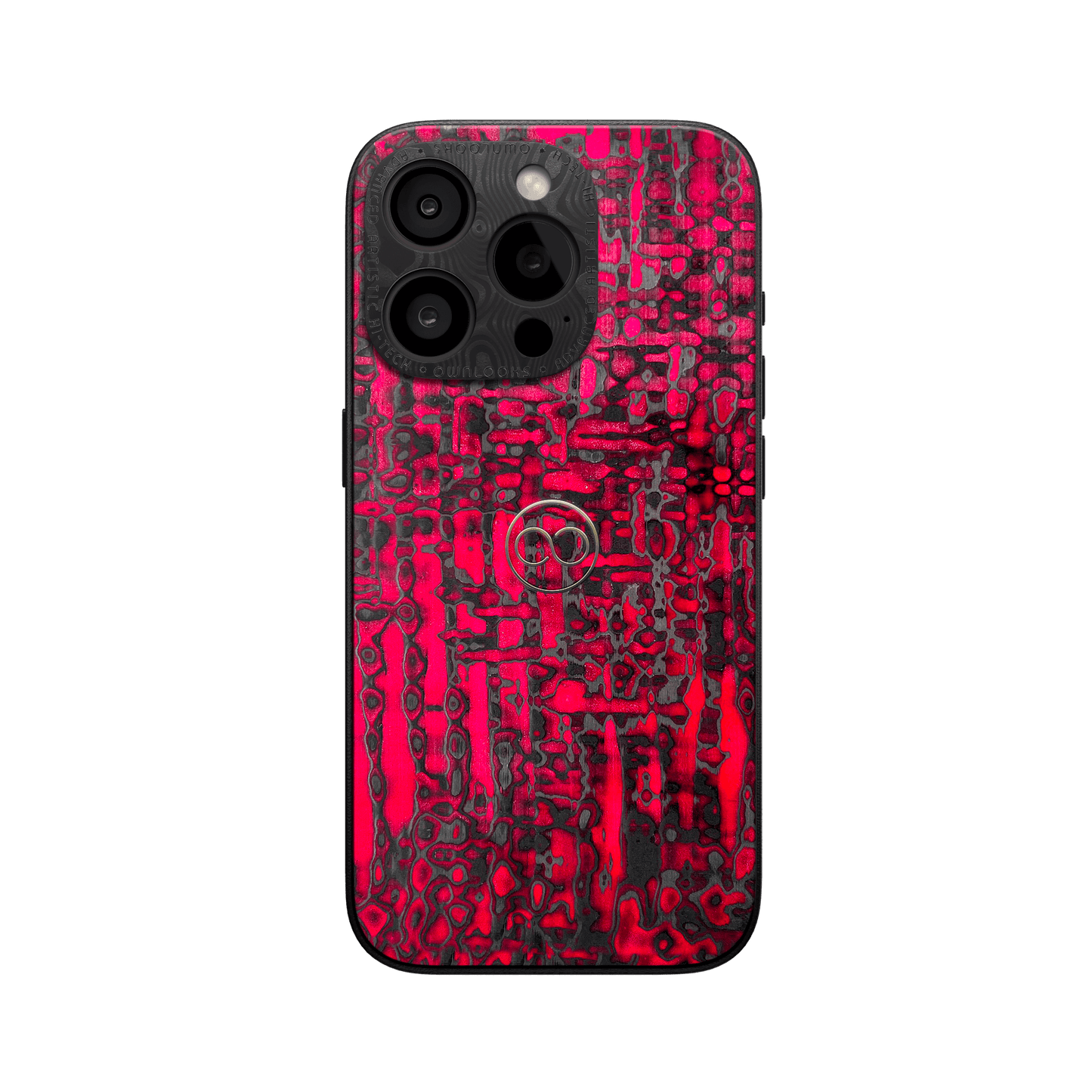 360° Luxury Case for iPhone - Red Lava Carbon