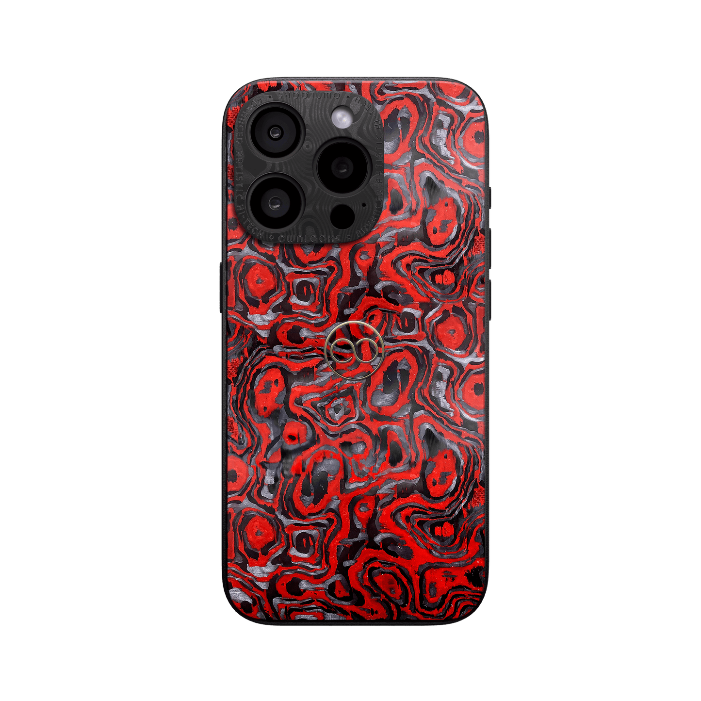 360° Luxury Case for iPhone - Rosso Corsa Carbon