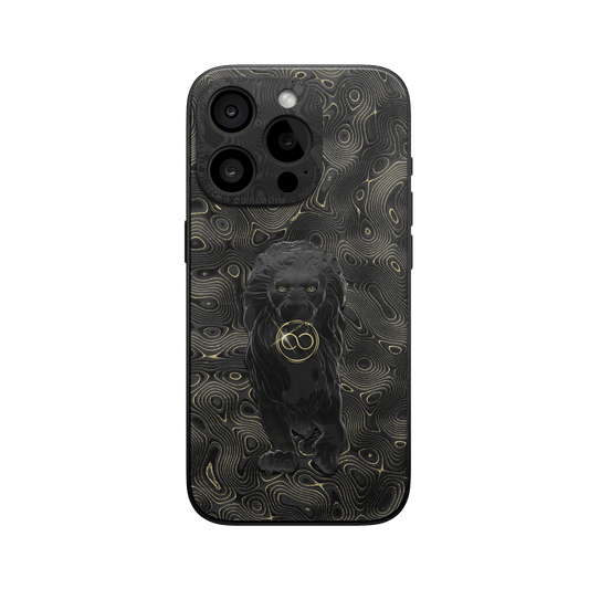 360° Luxury Case for iPhone - 3D Carbon Diamond Lion