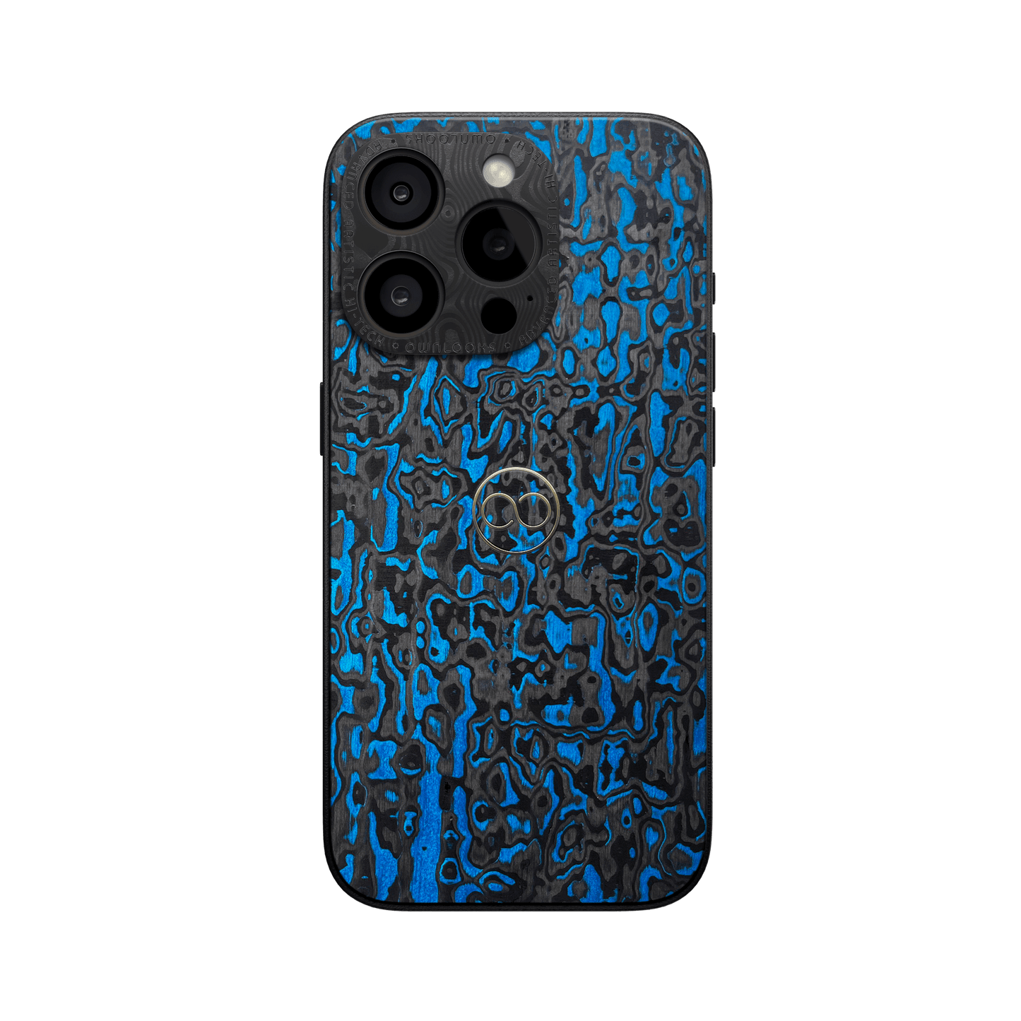 360° Luxury Case for iPhone - Blue Lava Carbon