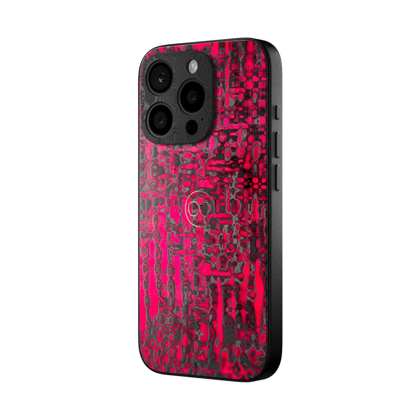 360° Luxury Case for iPhone - Red Lava Carbon