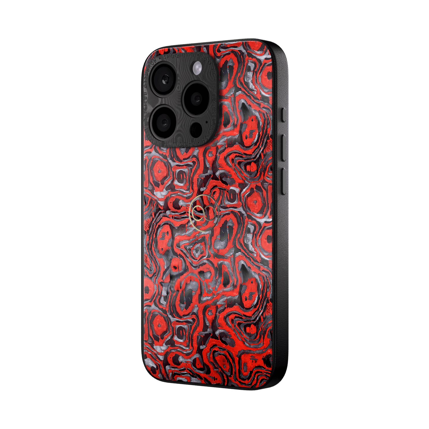 360° Luxury Case for iPhone - Rosso Corsa Carbon