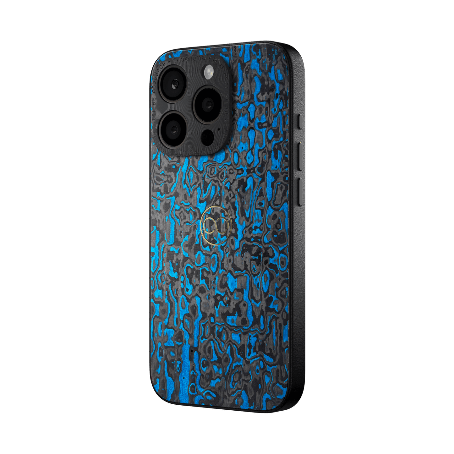 360° Luxury Case for iPhone - Blue Lava Carbon