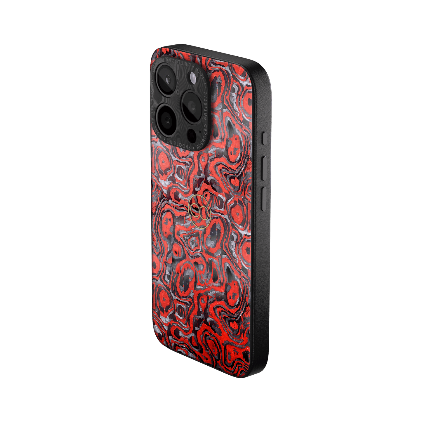 360° Luxury Case for iPhone - Rosso Corsa Carbon