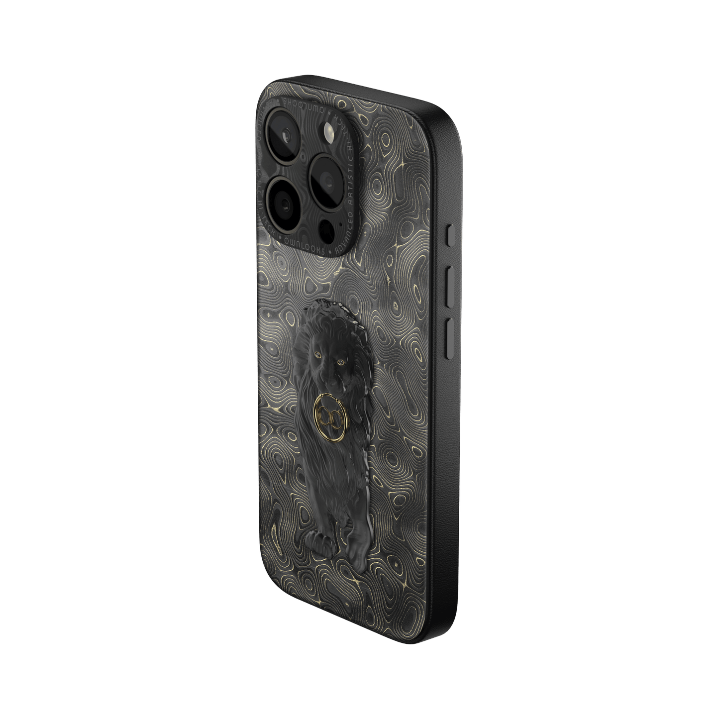 360° Luxury Case for iPhone - 3D Carbon Diamond Lion