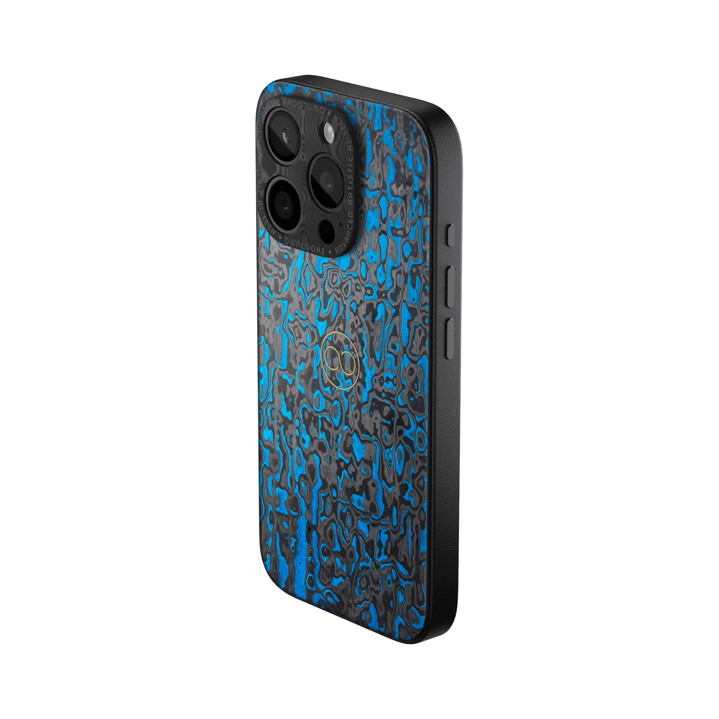 360° Luxury Case for iPhone - Blue Lava Carbon