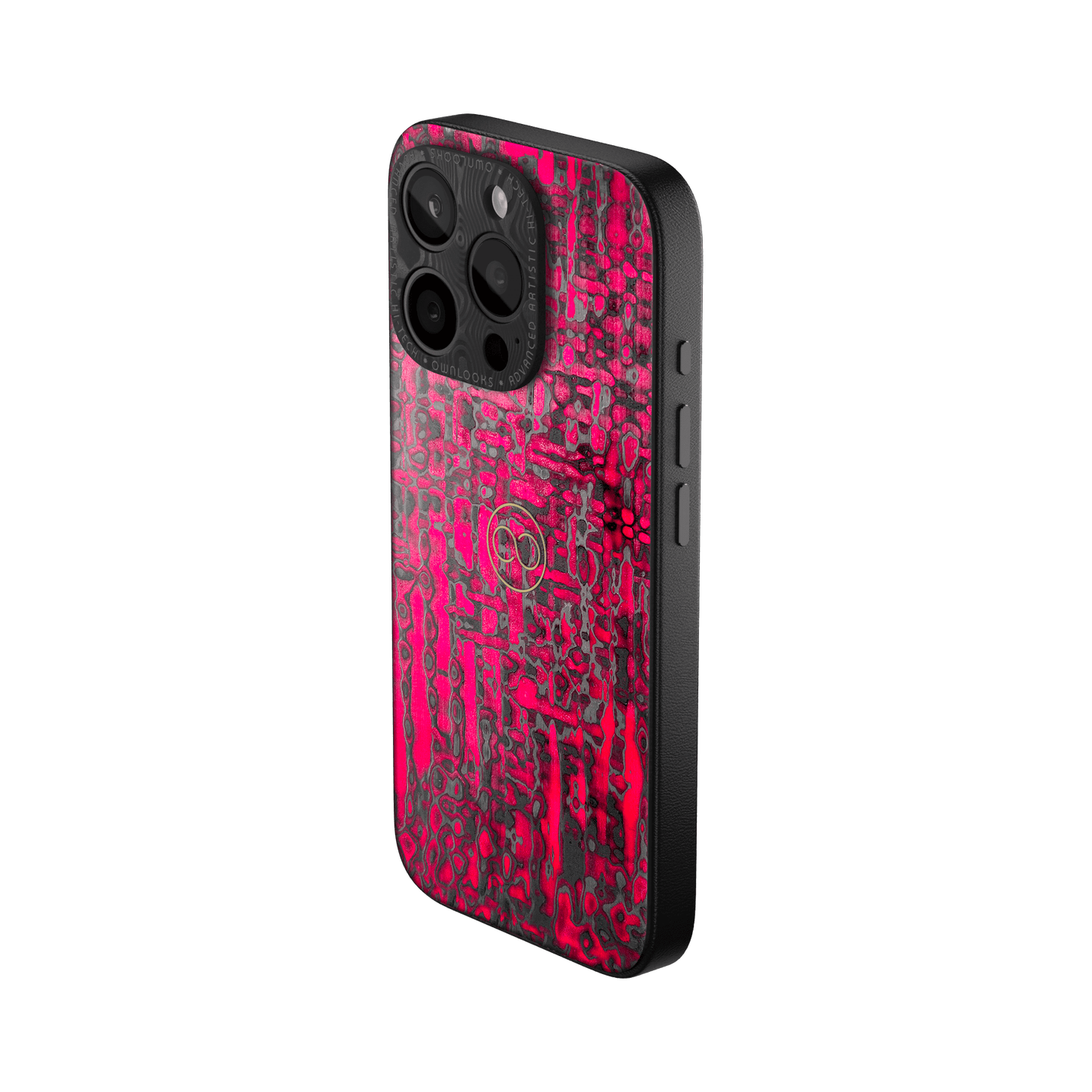 360° Luxury Case for iPhone - Red Lava Carbon