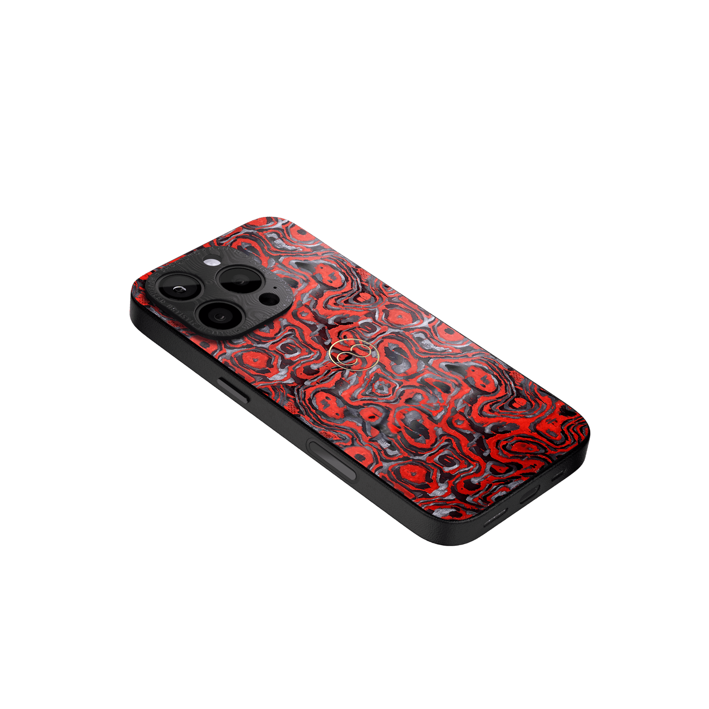 360° Luxury Case for iPhone - Rosso Corsa Carbon