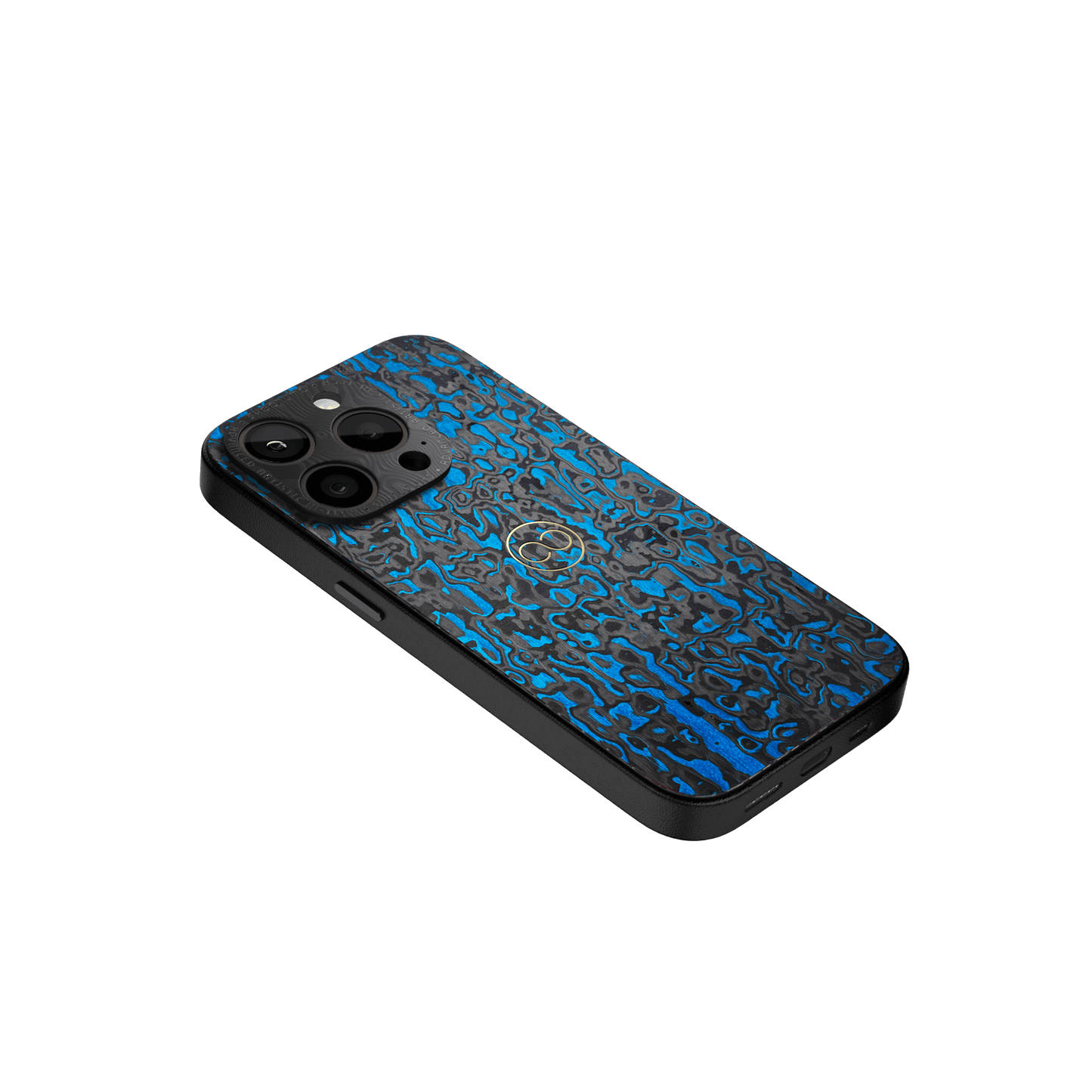 360° Luxury Case for iPhone - Blue Lava Carbon