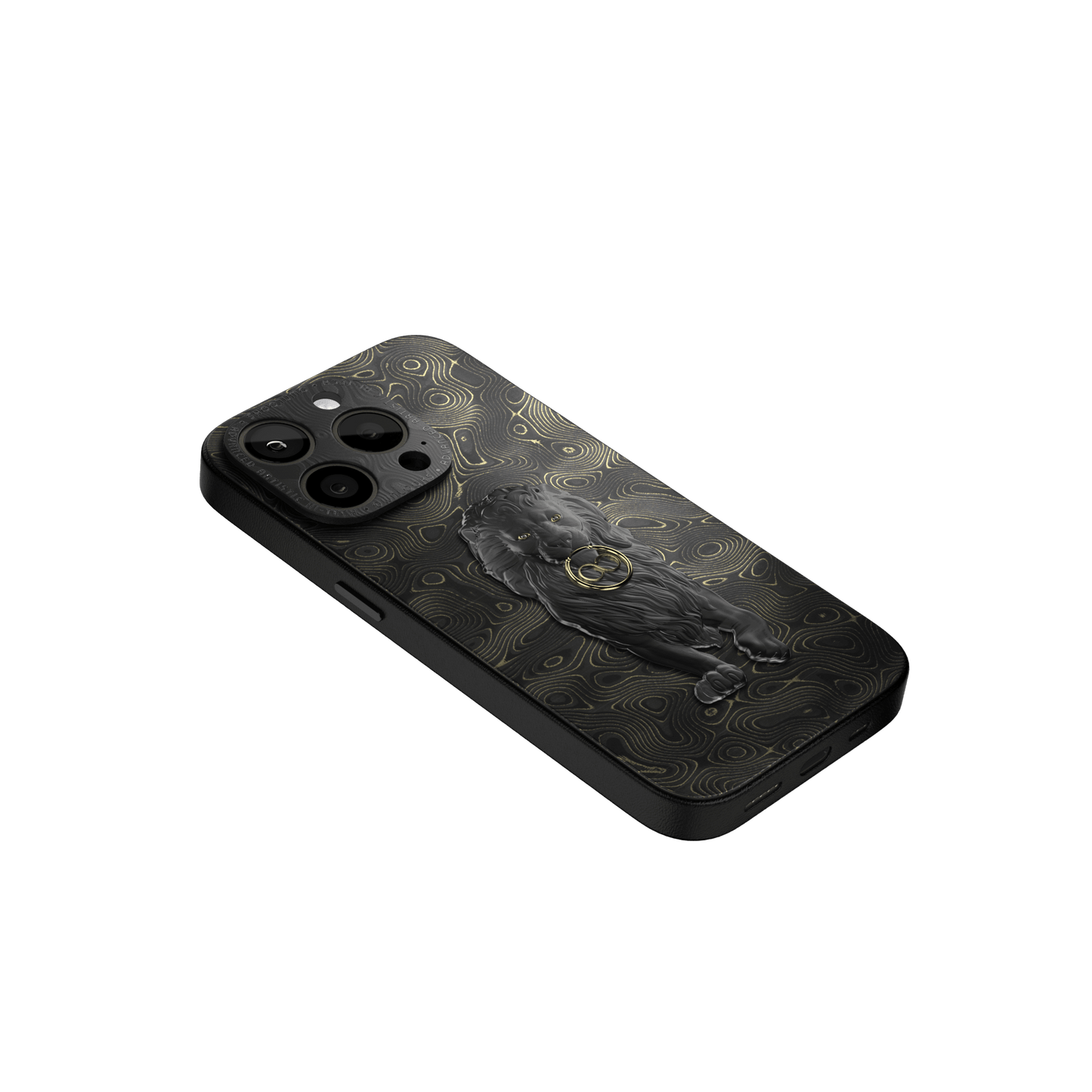 360° Luxury Case for iPhone - 3D Carbon Diamond Lion