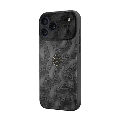 360° Luxury Case for iPhone - Black Damascus Carbon