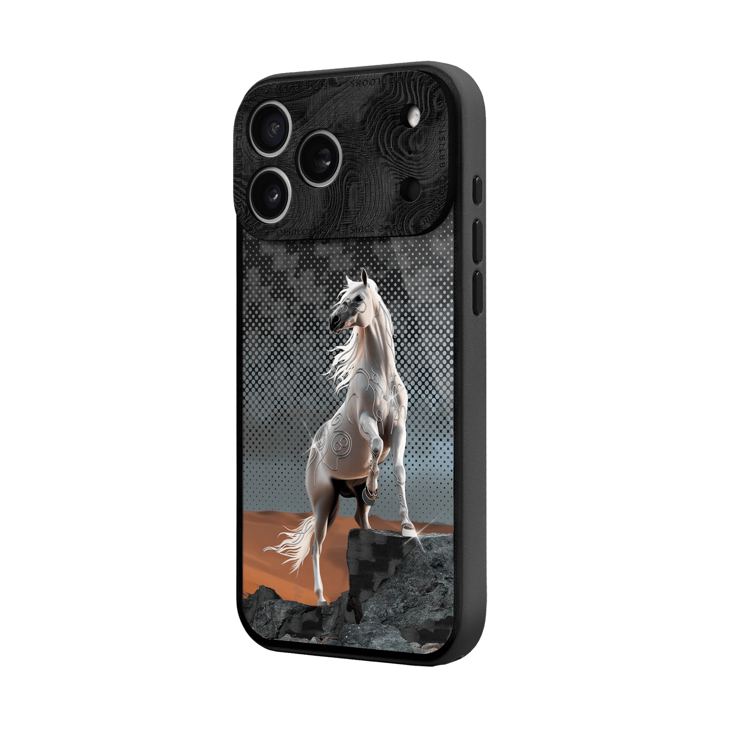 360° Case for iPhone - Moonlight Horse Carbon