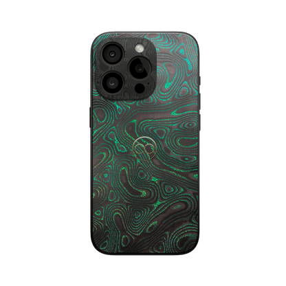 360° Case for iPhone - Emerald Glow Carbon