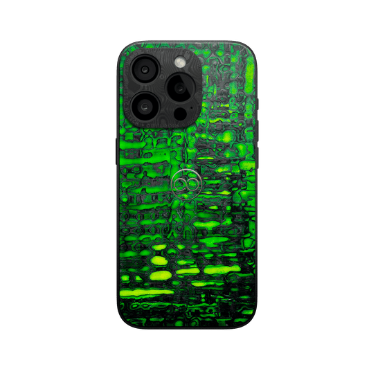 360° Case for iPhone - Green Lava Carbon