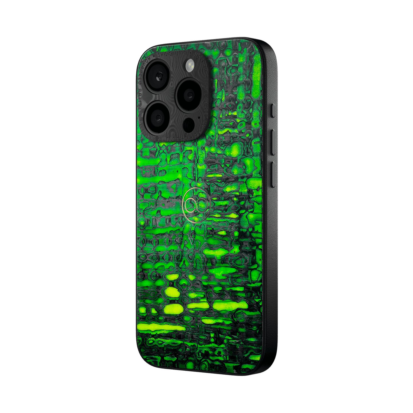 360° Case for iPhone - Green Lava Carbon