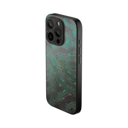 360° Case for iPhone - Emerald Glow Carbon