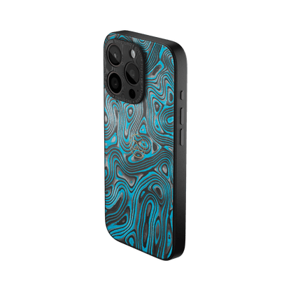 360° Case for iPhone - Sky Blue Carbon