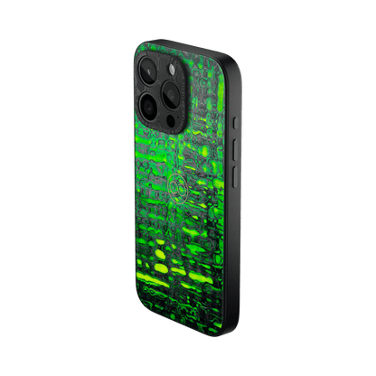 360° Case for iPhone - Green Lava Carbon