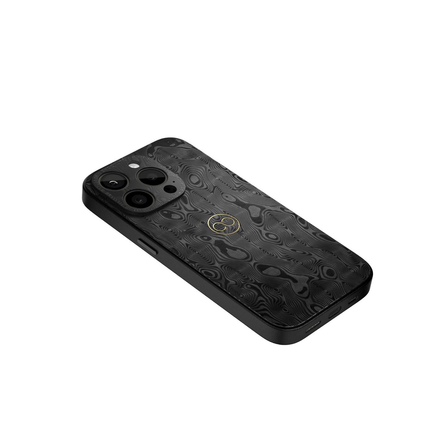 360° Case for iPhone - Black Damascus Carbon