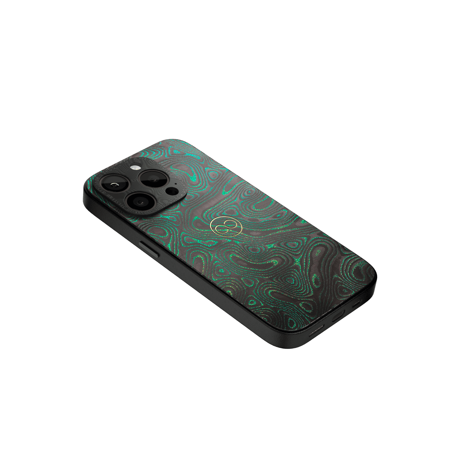 360° Case for iPhone - Emerald Glow Carbon