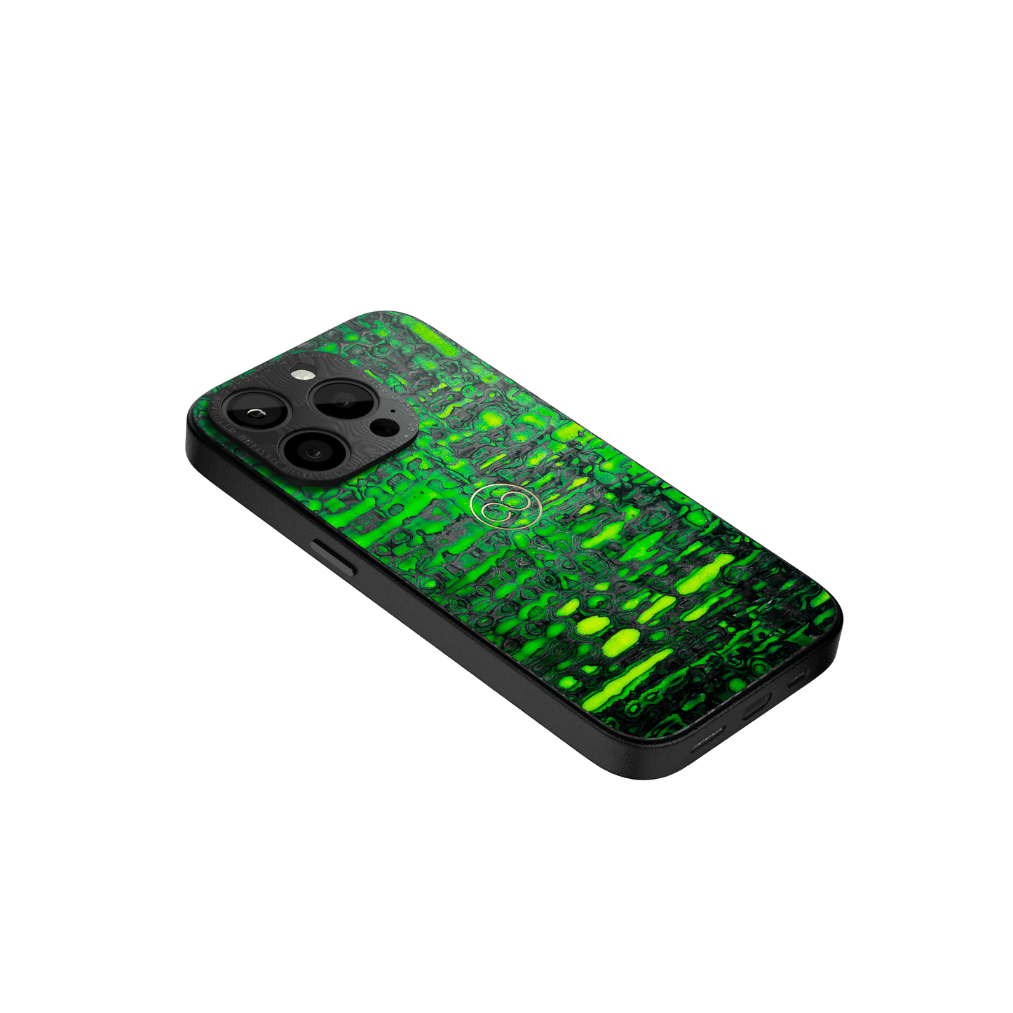 360° Case for iPhone - Green Lava Carbon