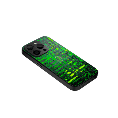 360° Case for iPhone - Green Lava Carbon