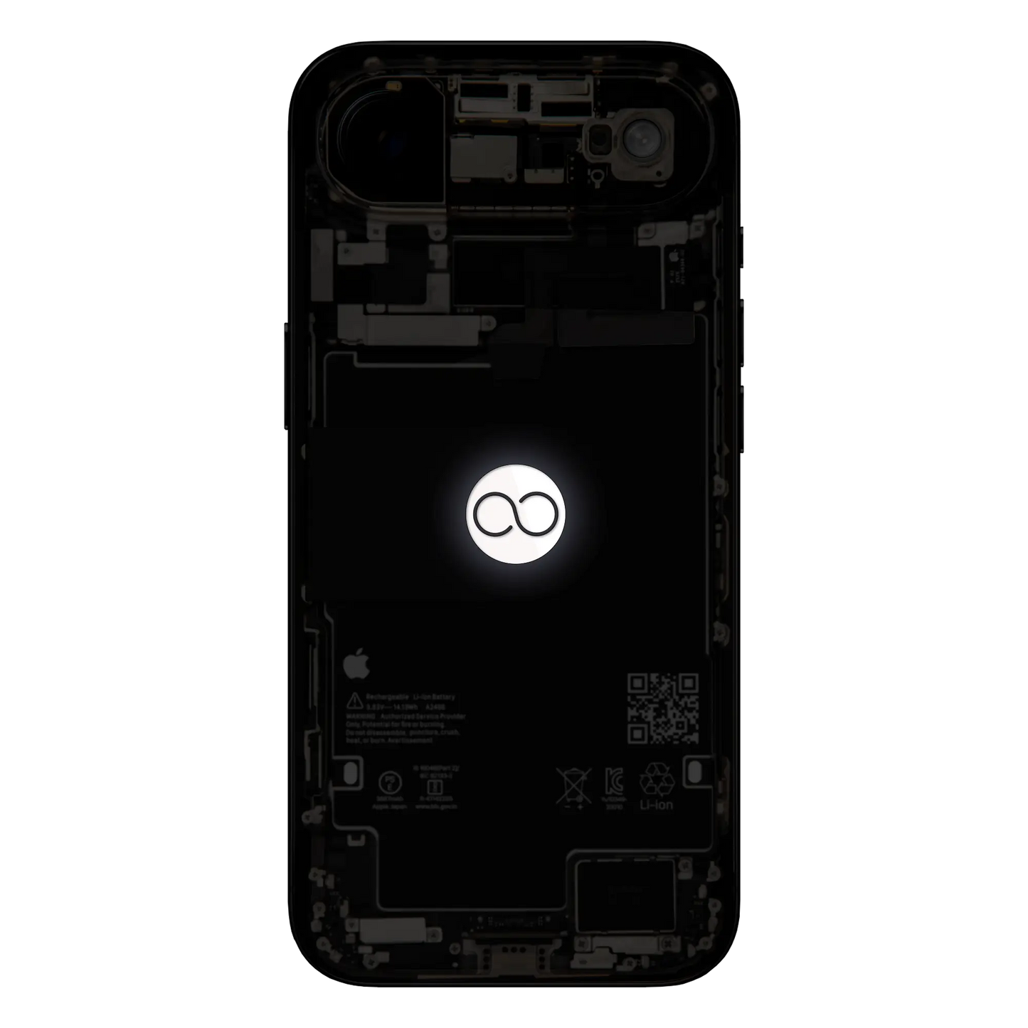 Custom iPhone Air “Skeleton Air Lumos — Black”