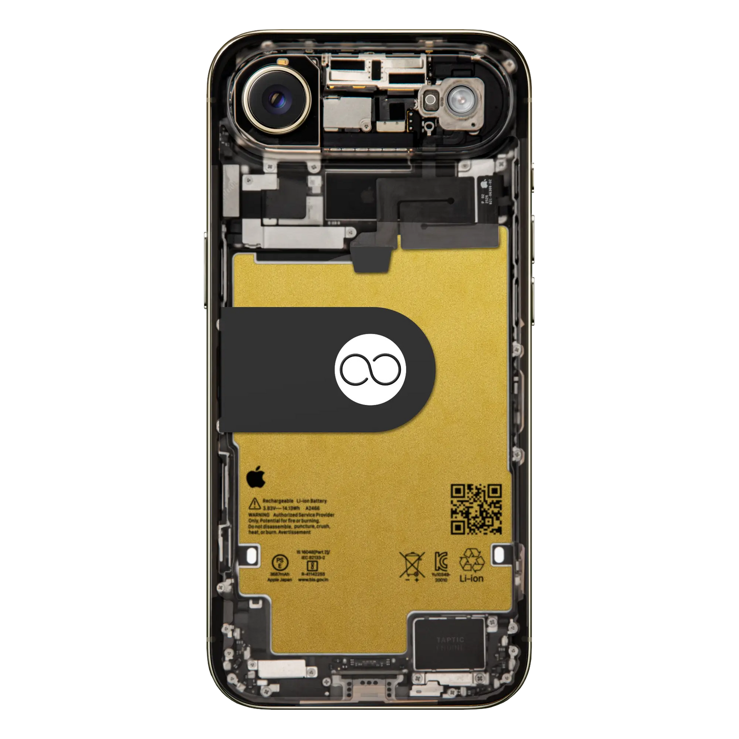 Custom iPhone Air “Skeleton Air Lumos — Gold”