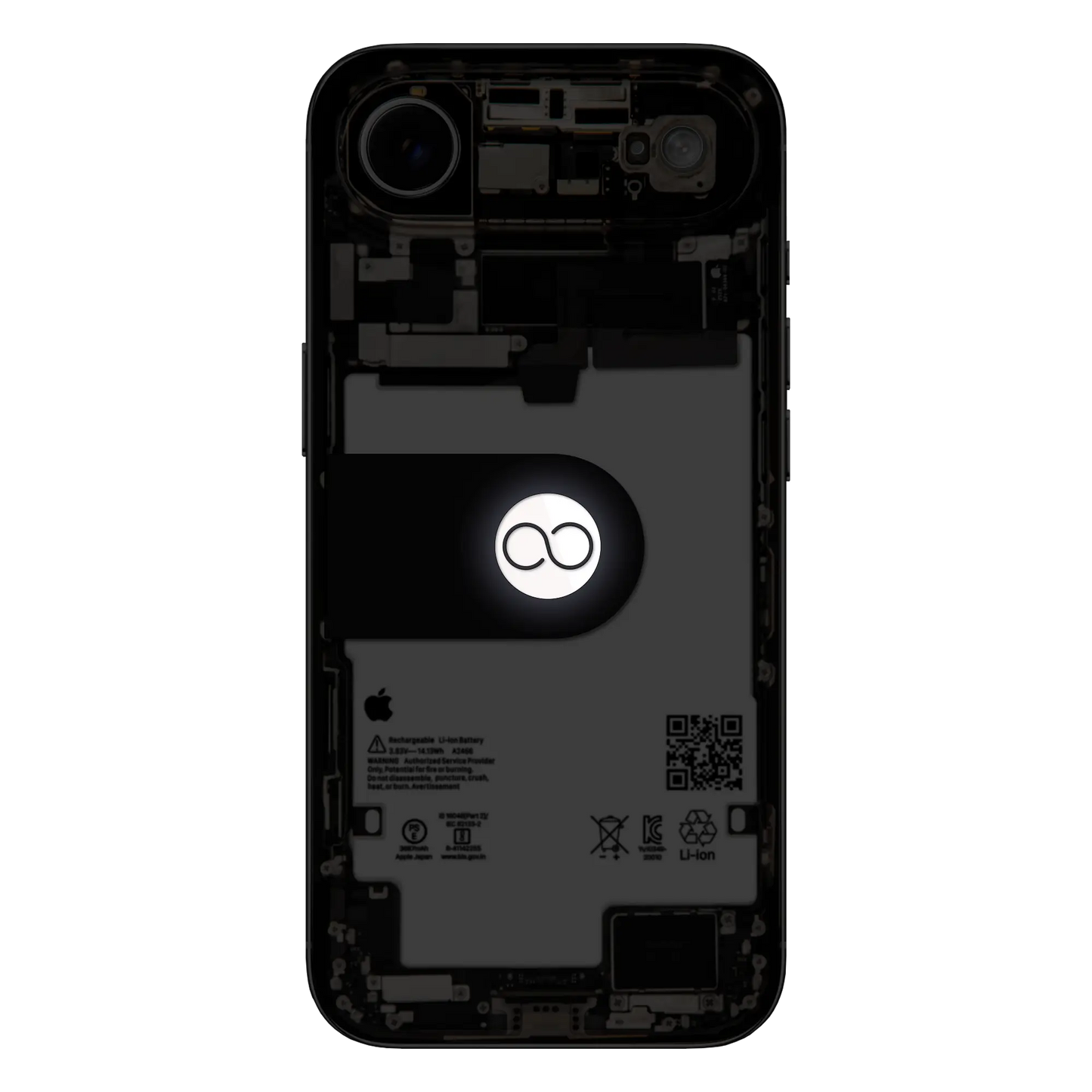 Custom iPhone Air “Skeleton Air Lumos — Silver”